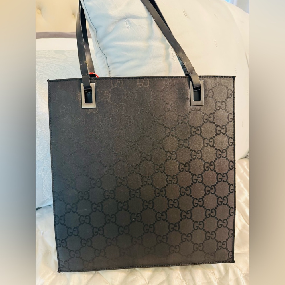 Gucci Black Monogram Tote - Picture 13 of 15